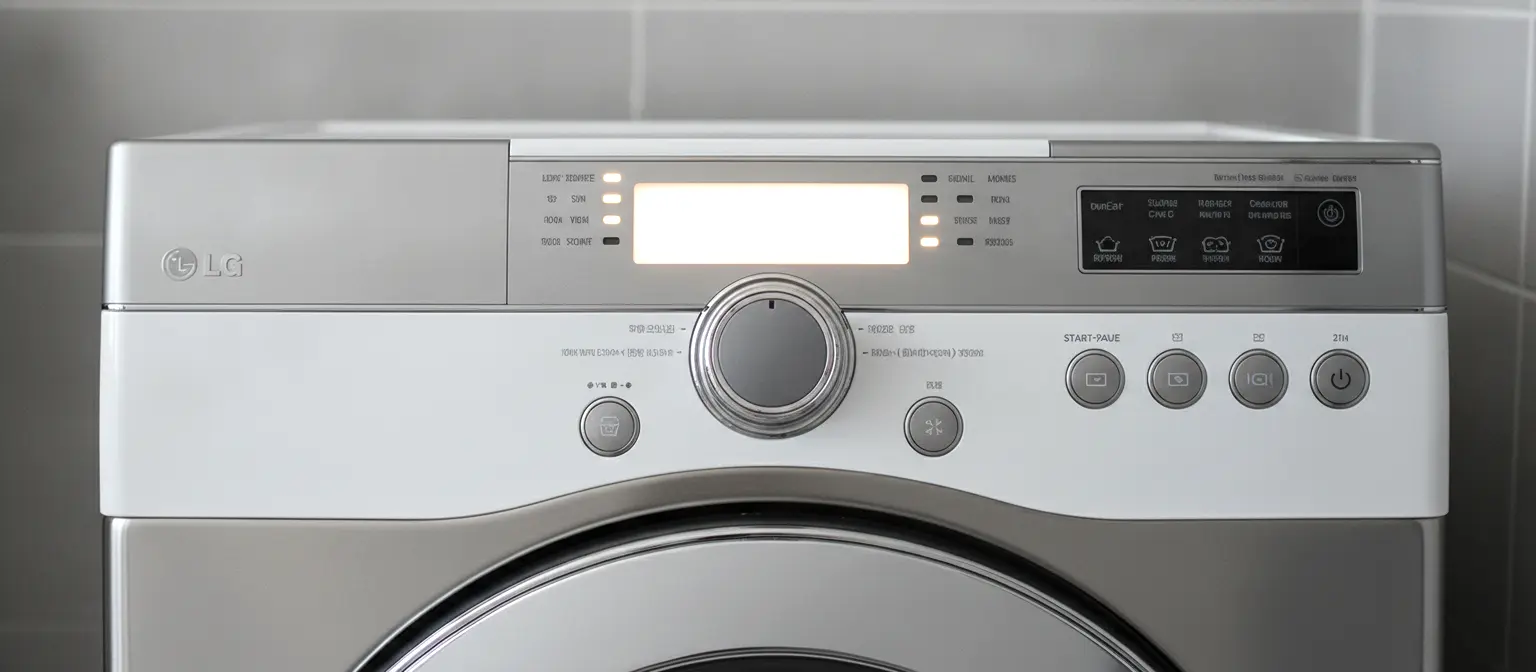 LG washer display showing an error code