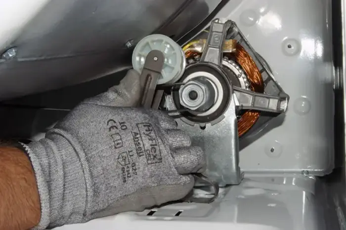 Correct LG dryer belt routing around drum and idler pulley